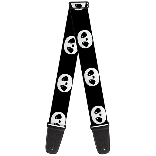 Guitar Strap - Panda Face Black White Guitar Straps Buckle-Down   