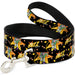 Dog Leash - Toy Story BUZZ LIGHTYEAR Running Pose/Stars Black/Orange/Yellow Dog Leashes Disney   