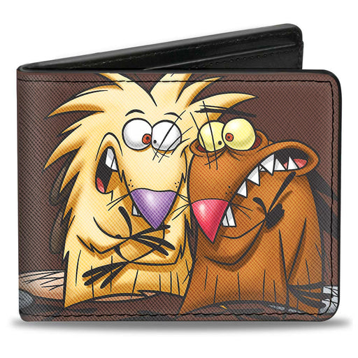 Bi-Fold Wallet - Angry Beavers Norbert & Daggett CLOSE-UP Pose Bi-Fold Wallets Nickelodeon   