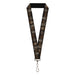 Lanyard - 1.0" - Western NO GUTS NO GLORY Skull and Crossbones Browns Gray Lanyards Buckle-Down   