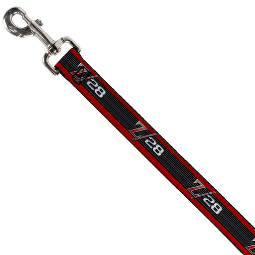 Dog Leash - 1969 Camaro Z/28 Emblem/Stripe Red/Black/Gray/Silver Dog Leashes GM General Motors   