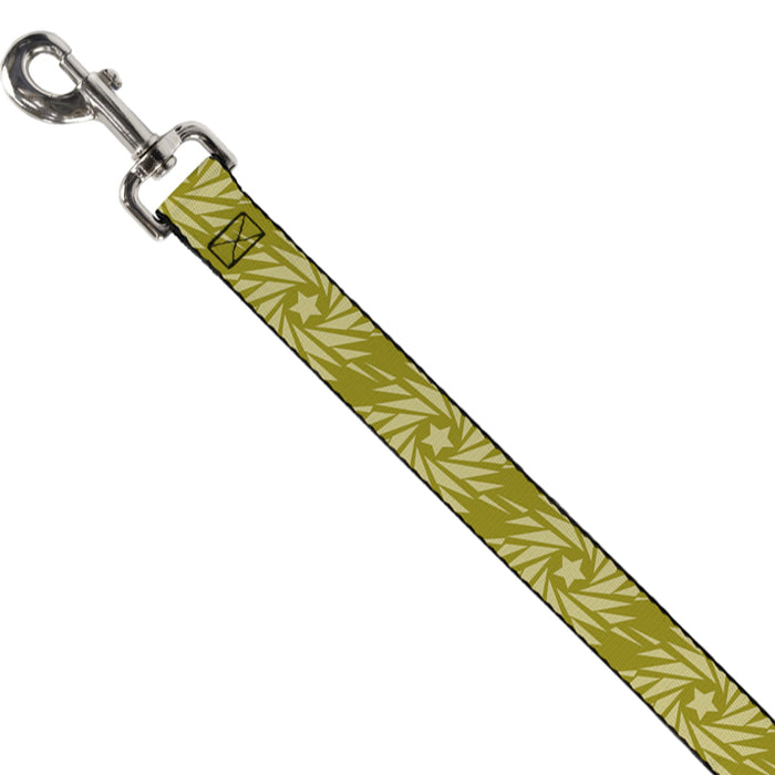 Dog Leash - Star Pinwheel Olive Greens Dog Leashes Buckle-Down   