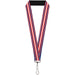 Lanyard - 1.0" - Striped Blue Red White Lanyards Buckle-Down   