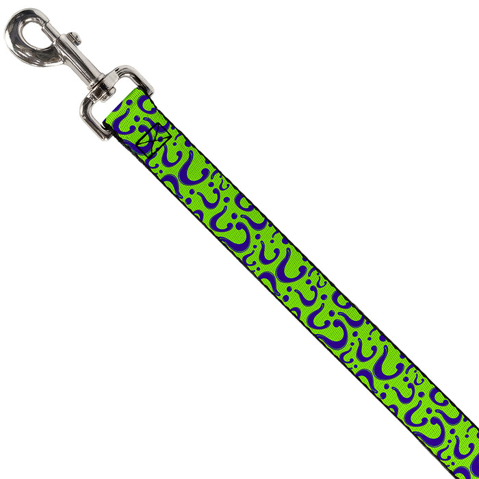 Dog Leash - Question Mark Scattered Lime Green/Purple Dog Leashes DC Comics   