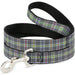 Dog Leash - Plaid Gray/Multi Neon Dog Leashes Buckle-Down   