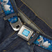 FROZEN Logo Full Color Blues Seatbelt Belt - Frozen Olaf Poses/Snowflakes Blues Webbing Seatbelt Belts Disney   