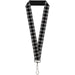 Lanyard - 1.0" - Buffalo Plaid Black Gray Lanyards Buckle-Down   