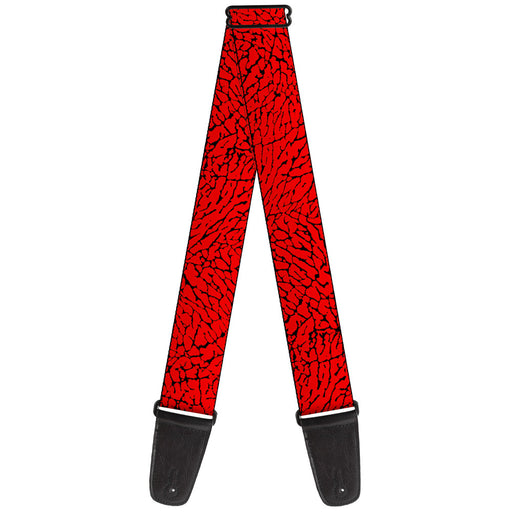 Guitar Strap - Elephant Crackle Red Guitar Straps Buckle-Down   
