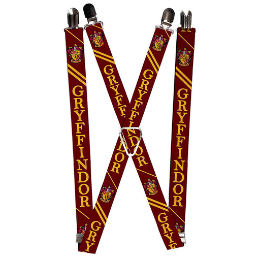 Suspenders - 1.0" - GRYFFINDOR Crest Stripe3 Red Gold Suspenders The Wizarding World of Harry Potter Default Title  