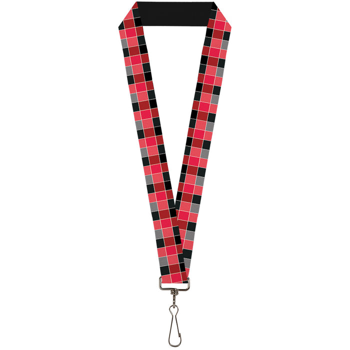 Lanyard - 1.0" - Checker Mosaic Red Lanyards Buckle-Down   