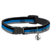 Cat Collar Breakaway - Stripes Black Turquoise Gray Breakaway Cat Collars Buckle-Down   