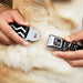 Dog Bone Seatbelt Buckle Collar - Zodiac AQUARIUS/Symbol Black/White Seatbelt Buckle Collars Buckle-Down   