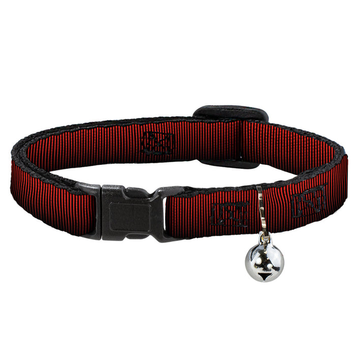 Cat Collar Breakaway - Vertical Stripes Transition Black Red Breakaway Cat Collars Buckle-Down   