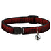 Cat Collar Breakaway - Vertical Stripes Transition Black Red Breakaway Cat Collars Buckle-Down   