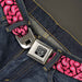 BD Wings Logo CLOSE-UP Full Color Black Silver Seatbelt Belt - Brains Black/Pink Webbing Seatbelt Belts Buckle-Down   