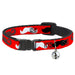 Cat Collar Breakaway - Mustaches Red Brown White Black Breakaway Cat Collars Buckle-Down   