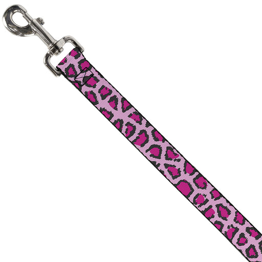 Dog Leash - Leopard CLOSE-UP Pink Dog Leashes Buckle-Down   