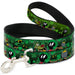 Dog Leash - Marvin the Martian & K-9 Poses/Clovers Greens Dog Leashes Looney Tunes   