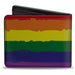 Bi-Fold Wallet - Rainbow Stripe Painted Bi-Fold Wallets Buckle-Down   