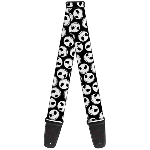 Guitar Strap - Nightmare Before Christmas Jack Expressions Scattered Black White Guitar Straps Disney   