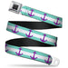 BD Wings Logo CLOSE-UP Full Color Black Silver Seatbelt Belt - Anchor/Stripe Teal/White/Purple Webbing Seatbelt Belts Buckle-Down   