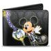 Bi-Fold Wallet - Kingdom Hearts Birth by Sleep King Mickey Star Seeker Keyblade Pose Bi-Fold Wallets Disney   