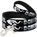 Dog Leash - HEMI 426/Elephant Logo 50 YEARS Black/White/Silver-Fade Dog Leashes Hemi   