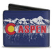 Bi-Fold Wallet - Colorado ASPEN Flag Snowy Mountains Weathered Blue White Red Yellows Bi-Fold Wallets Buckle-Down   