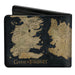 Bi-Fold Wallet - GAME OF THRONES World Map Westeros and Essos Grays Tan Bi-Fold Wallets Game of Thrones   