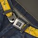 BD Wings Logo CLOSE-UP Full Color Black Silver Seatbelt Belt - Vivid Banana Bunches Stacked Webbing Seatbelt Belts Buckle-Down   