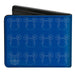 Bi-Fold Wallet - Mickey Mouse Kaleidoscope Face Blueprint Blues White Bi-Fold Wallets Disney   