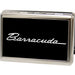 Business Card Holder - LARGE - BARRACUDA Script Logo FCG Black Silver Metal ID Cases Dodge   