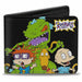 Bi-Fold Wallet - RUGRATS Reptar w Chuckie Spike & Tommy Bi-Fold Wallets Nickelodeon   