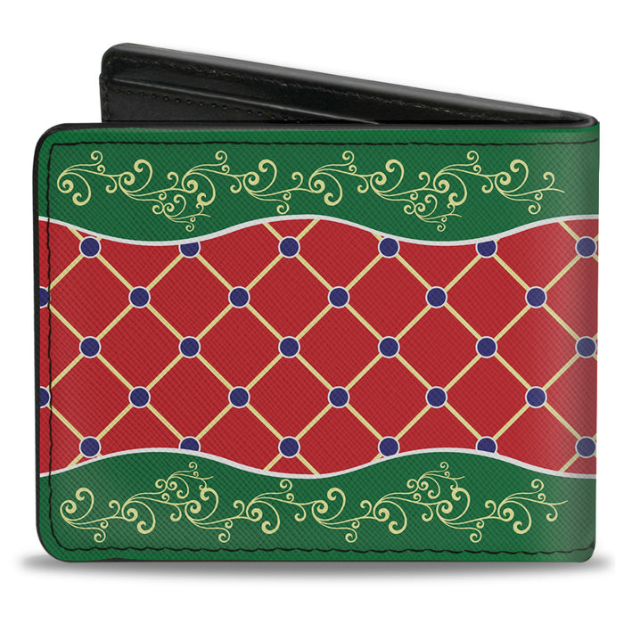 Bi-Fold Wallet - Holiday Trim Stripe Green Red Bi-Fold Wallets Buckle-Down   