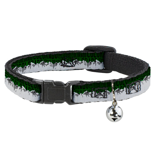 Cat Collar Breakaway - Colorado Mountains Green Black Text Grays Breakaway Cat Collars Buckle-Down   