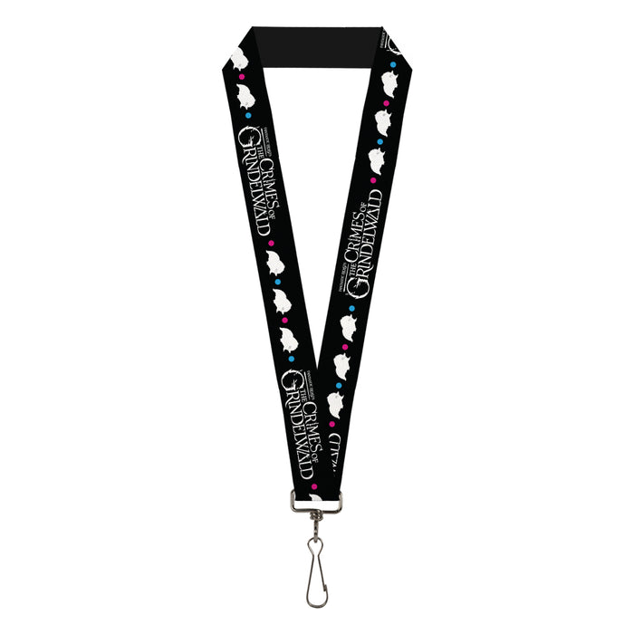 Lanyard - 1.0" - FANTASTIC BEASTS THE CRIMES OF GRINDELWALD Baby Niffler Pose Dots Black White Pink Blue Lanyards The Wizarding World of Harry Potter Default Title  
