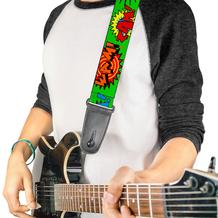 Guitar Strap - Sound Effects Green Multi Color Guitar Straps Buckle-Down   