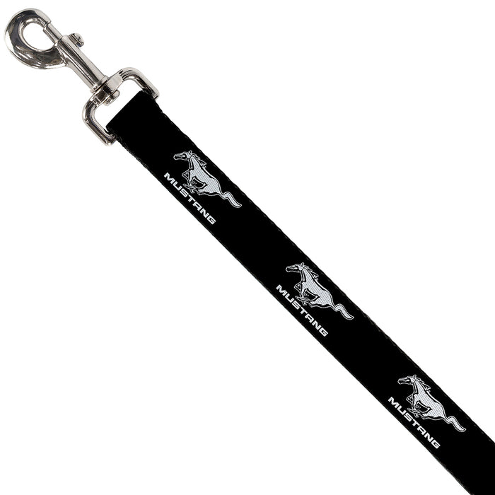 Dog Leash - Ford Mustang Black/White Logo REPEAT Dog Leashes Ford   