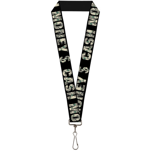 Lanyard - 1.0" - CASH MONEY $ Black Dollars Lanyards Buckle-Down   