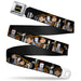 Classic TMNT Logo Full Color Seatbelt Belt - Casey Jones Action Poses/Skyline Black/White Webbing Seatbelt Belts Nickelodeon   