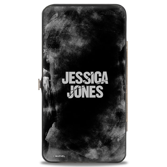 MARVEL UNIVERSE Hinged Wallet - Jessica Jones Marvel Now Variant Comic Book Cover 1 Tossing Business Card + Title Grays Black Hinged Wallets Marvel Comics   