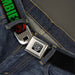 BD Wings Logo CLOSE-UP Full Color Black Silver Seatbelt Belt - I "Heart" ZOMBIES Bold Splatter Black/Green/Red Webbing Seatbelt Belts Buckle-Down   