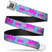 BD Wings Logo CLOSE-UP Full Color Black Silver Seatbelt Belt - Crown Princess Oval Pink/Turquoise Webbing Seatbelt Belts Buckle-Down   