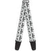 Guitar Strap - Anonymous Face CLOSE-UP Repeat White Black Gray Guitar Straps Buckle-Down   