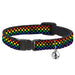 Cat Collar Breakaway with Bell - Checker Black Rainbow Multi Color - NARROW Fits 8.5-12" Breakaway Cat Collars Buckle-Down   