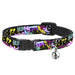 Cat Collar Breakaway - Cali Bear CALI Graffiti Pot Leaves Black Multi Color Breakaway Cat Collars Buckle-Down   