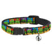 Cat Collar Breakaway with Bell - Classic TMNT Face Blocks Black Multi Color Breakaway Cat Collars Nickelodeon   