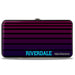 Hinged Wallet - Riverdale POP'S CHOCK'LIT SHOPPE Logo Stripes Black Pinks Blues Hinged Wallets Riverdale   