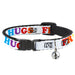 Cat Collar Breakaway - FREE HUGS White Multi Color Breakaway Cat Collars Buckle-Down   