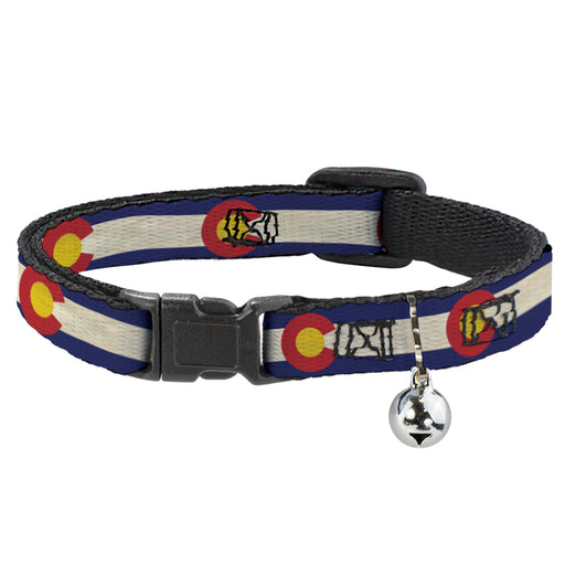 Cat Collar Breakaway - Colorado Flags2 Repeat Vintage2 Breakaway Cat Collars Buckle-Down   